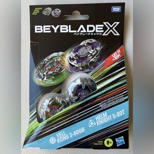 Beyblade X Yell Kong 3-60GB and Helm Knight 5-80T Top Dual Pack New